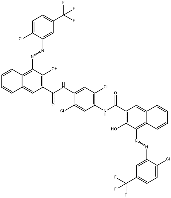 N,N'-(2,5-dichloro-1,4-phenylene)bis[4-[[2-chloro-5-(trifluoromethyl)phenyl]azo]-3-hydroxynaphthalene-2-carboxamide] Structure