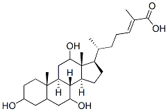 3,7,12-trihydroxycholest-24-enoic acid 结构式