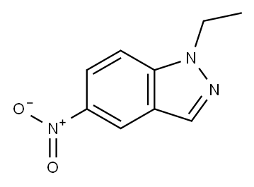 1-乙基-5-硝基-1H-吲唑 结构式