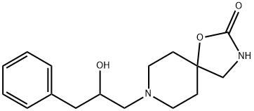 8-(2-Hydroxy-3-phenylpropyl)-1-oxa-3,8-diazaspiro[4.5]decan-2-one 结构式
