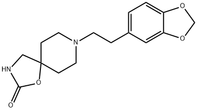 8-[3,4-(Methylenebisoxy)phenethyl]-1-oxa-3,8-diazaspiro[4.5]decan-2-one 结构式