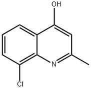 8-氯-2-甲基-4-羟基喹啉, 5236-87-3, 结构式
