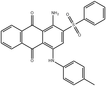 1-氨基-4-[(4-甲基苯基)氨基]-2-(苯基磺酰基)蒽醌	, 5268-51-9, 结构式