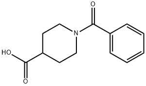 1-ベンゾイルピペリジン-4-カルボン酸 化学構造式