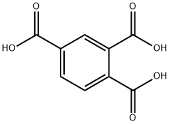 1,2,4-苯三甲酸, 528-44-9, 结构式