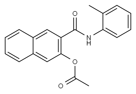 萘酚AS-D-乙酸酯, 528-66-5, 结构式