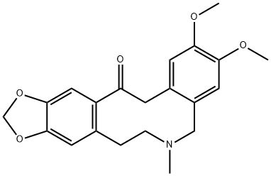 5,7,8,15-Tetrahydro-2,3-dimethoxy-6-methylbenzo[e][1,3]dioxolo[4,5-k][3]benzazecin-14(6H)-one 结构式