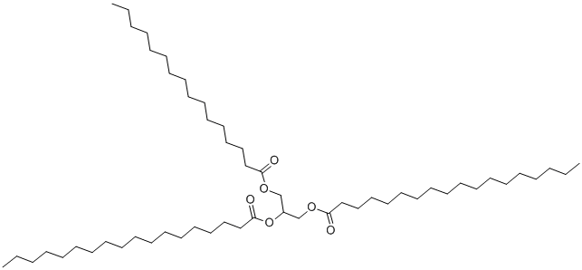 1,2-硬脂酸-3-棕榈酸甘油酯, 5281-50-5, 结构式
