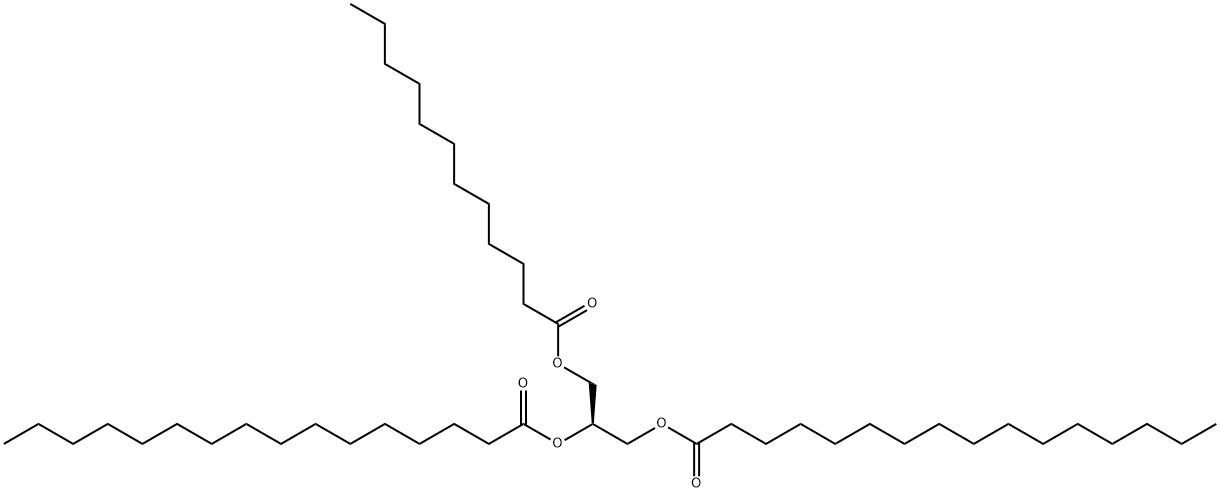 1,2-dipalmitoyl-3-lauroylglycerol 结构式