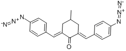 2,6-ビス(4-アジドベンジリデン)-4-メチルシクロヘキサノン (約30%水湿潤品) 化学構造式