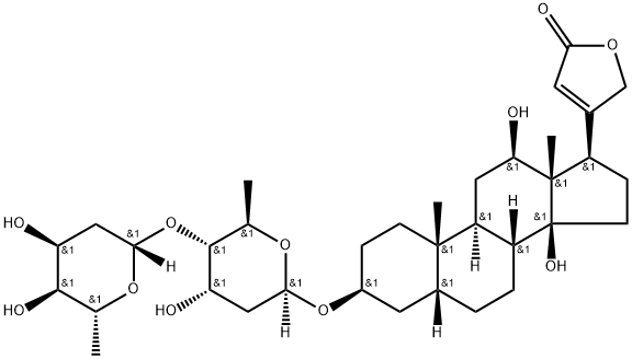 异羟基洋地黄毒苷配基双洋地黄毒糖苷, 5297-05-2, 结构式