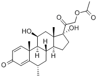 甲基泼尼松龙醋酸酯, 53-36-1, 结构式