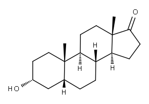 3a-羟基-5b-雄甾烷-17-酮, 53-42-9, 结构式