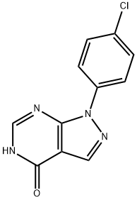 1-(4-CHLOROPHENYL)-1H-PYRAZOLO[3,4-D]PYRIMIDIN-4-OL 结构式