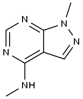 N,1-DiMethyl-1H-pyrazolo[3,4-d]pyriMidin-4-aMine, 5334-49-6, 结构式