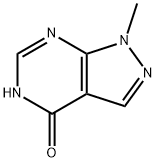 1-甲基-1,5-二氢吡唑并[3,4-D]嘧啶-4-酮 结构式