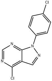 1-(4-氯苯基)-4-氯-1H-吡唑[3,4-D]嘧啶, 5334-59-8, 结构式