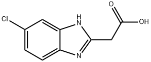 (5-クロロ-1H-ベンズイミダゾール-2-イル)酢酸 化学構造式
