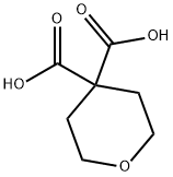ジヒドロ-2H-ピラン-4,4(3H)-二カルボン酸 化学構造式