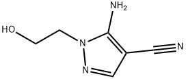 1-羟乙基-4-氰基-5-氨基吡唑, 5346-53-2, 结构式
