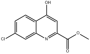 7-氯-4-羟基喹啉-2-羧酸甲酯 结构式