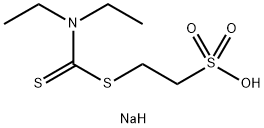 2-(二乙基硫代氨基甲酰硫基)乙烷磺酸钠, 5353-48-0, 结构式
