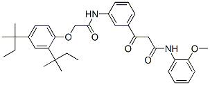 3-[3-[[2-[2,4-二(2-甲基丁烷-2-基)苯氧基]乙酰基]氨基]苯基]-N-(2-甲氧基苯基)-3-氧代丙酰胺	, 5355-37-3, 结构式