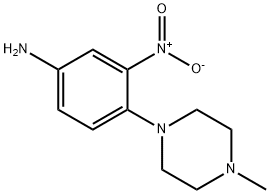 3-硝基-4-(4-甲基-1-哌嗪基)苯胺 结构式