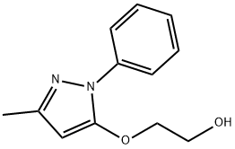2-[(3-Methyl-1-phenyl-1H-pyrazol-5-yl)oxy]ethanol, 5372-10-1, 结构式
