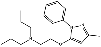 5-[2-(ジプロピルアミノ)エトキシ]-3-メチル-1-フェニル-1H-ピラゾール 化学構造式