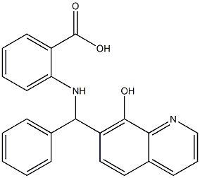 2-[[(8-Hydroxy-7-quinolinyl)(phenyl)methyl]amino]benzoic acid 结构式