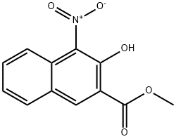 2-Naphthalenecarboxylic acid, 3-hydroxy-4-nitro-, methyl ester 结构式