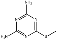 2-(Methylthio)-4,6-diamino-1,3,5-triazine, 5397-01-3, 结构式
