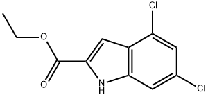 4,6-二氯吲哚-2-甲酸乙酯 结构式