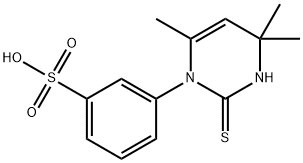 3-(2-Mercapto-4,4,6-trimethyl-1(4H)-pyrimidinyl)benzenesulfonic acid 结构式