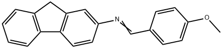 2-[(4-甲氧基苯亚甲基)氨基]芴, 5424-78-2, 结构式