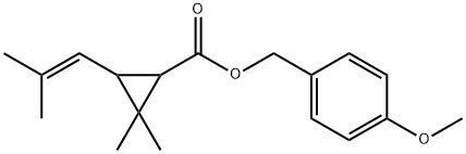 (4-methoxyphenyl)methyl 2,2-dimethyl-3-(2-methylprop-1-enyl)cyclopropa ne-1-carboxylate 结构式