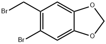5-溴-6-溴甲基-1,3-苯并二氧杂环戊二烯 结构式