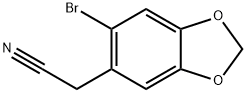 2-(6-bromobenzo[1,3]dioxol-5-yl)acetonitrile 结构式