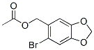 (6-bromobenzo[1,3]dioxol-5-yl)methyl acetate 结构式