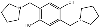 2,5-bis(pyrrolidin-1-ylmethyl)benzene-1,4-diol 结构式