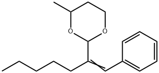 4-methyl-2-(1-phenylhept-1-en-2-yl)-1,3-dioxane 结构式