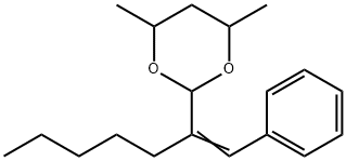 4,6-dimethyl-2-(1-phenylhept-1-en-2-yl)-1,3-dioxane 结构式