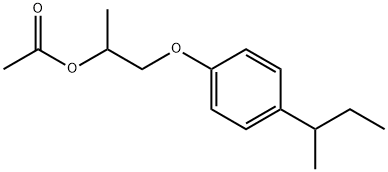 1-(4-butan-2-ylphenoxy)propan-2-yl acetate 结构式