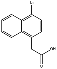 4-ブロモ-1-ナフタレン酢酸 化学構造式