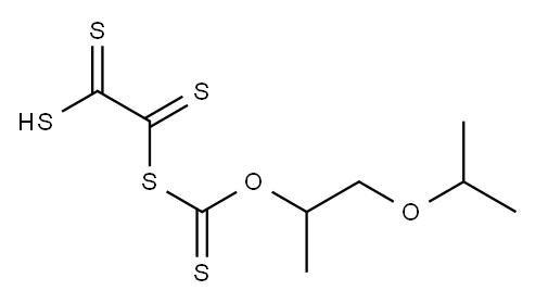 propan-2-yloxy-propan-2-yloxycarbothioylsulfanylcarbothioylsulfanyl-me thanethione Struktur