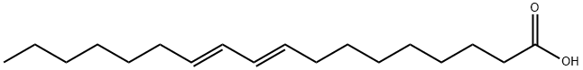 (9E,11E)-リノール酸 化学構造式