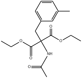 diethyl 2-acetamido-2-[(3-methylphenyl)methyl]propanedioate Structure