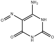 4-氨基-2,6-二羟基-5-亚硝基嘧啶 结构式