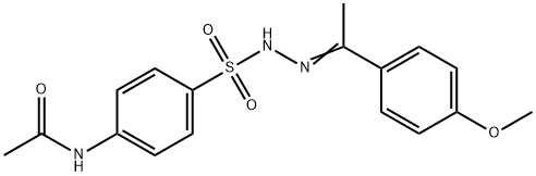 N-[4-[[1-(4-methoxyphenyl)ethylideneamino]sulfamoyl]phenyl]acetamide 结构式